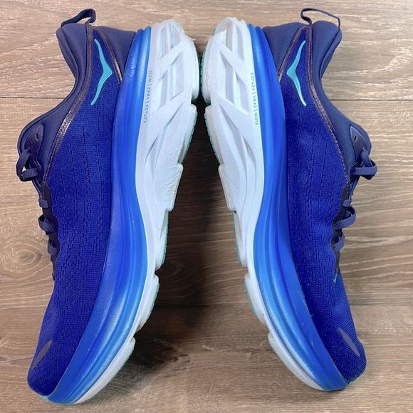 Hoka One One Bondi 8 Mens Size 11.5D Bellwether Blue Bluing Running Sneakers - Picture 9 of 13